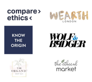 We're proud to be featured on some of the largest ethical marketplaces in the world alongside some amazing sustainable brands. Wolf & Badger, Wearth, Compare Ethics and Know The Origin are some of our proud partners.