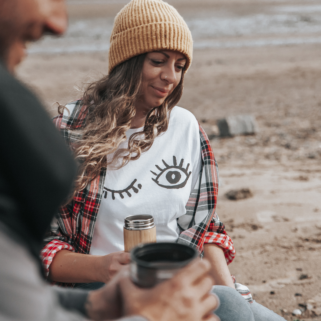 White Wink Tee